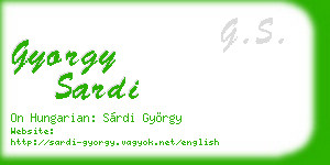 gyorgy sardi business card