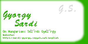 gyorgy sardi business card